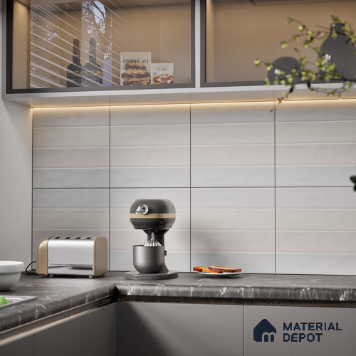 Faux Subway  Tile TL 07257 Sintra 4001 Granula 1 ft x 1 ft Ceramic Matte Finish - 9 mm  | 2 mm Spacer is Mandatory | Please Expect a Slight Variation of Pattern